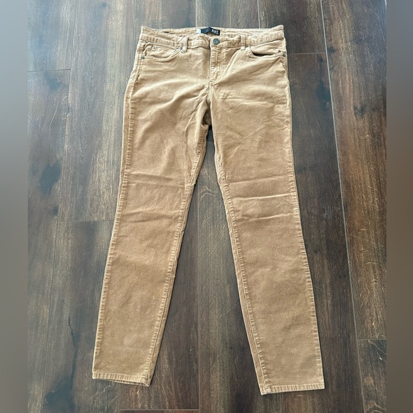 KUT FROM THE KLOTH High Rise Diana Fab Ab Skinny Corduroy Pant Sz 14 Tan Stretch - Picture 1 of 5